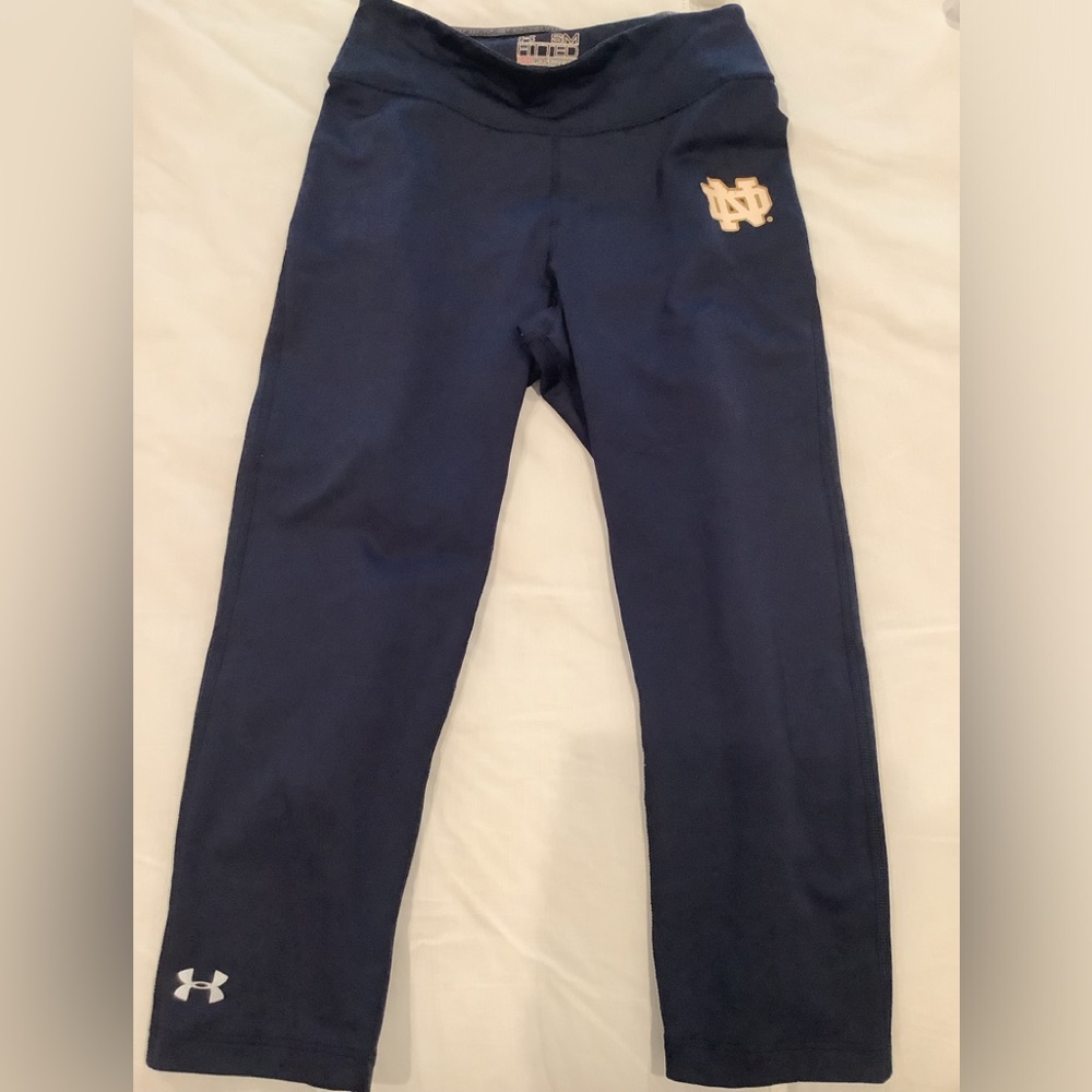 Under Armour Notre Dame workout Capri S